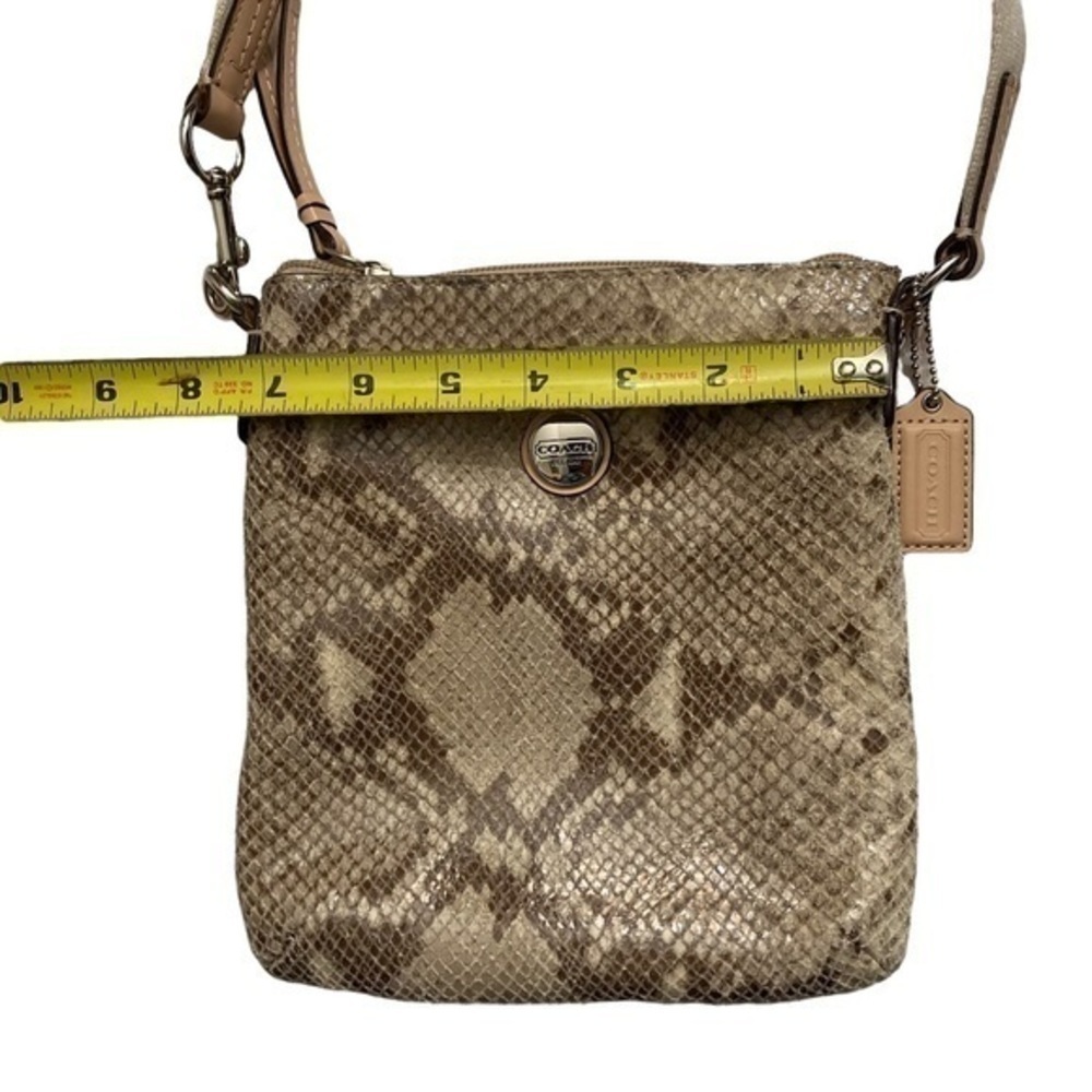 Coach Python Snakeskin Embossed Leather Crossbody… - image 4